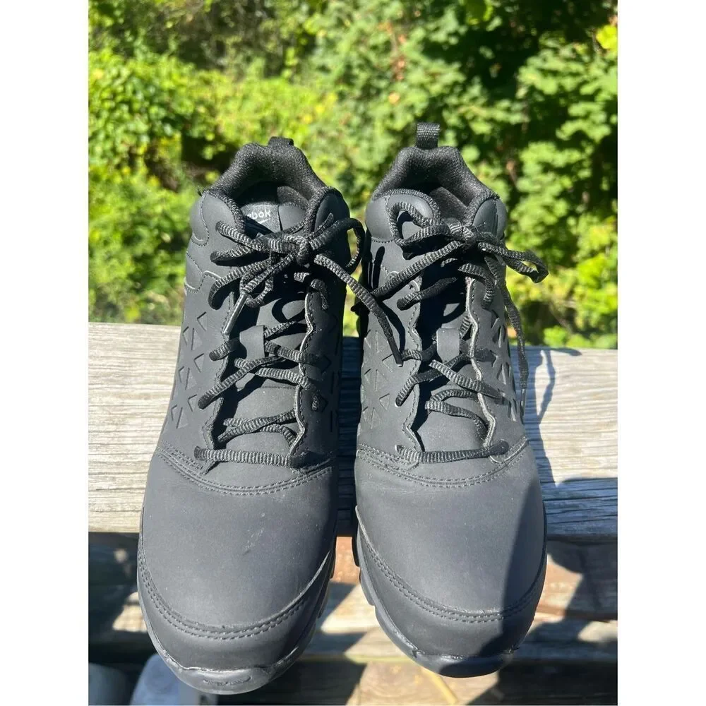 Reebok Men's Sublite Cushion Work Athletic Mid-Cut Composite Toe Shoes Sz 8 Blac